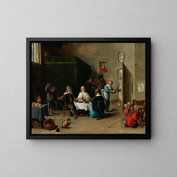 Le Fils prodigue - David Teniers le Jeune — kehystetty taideteos seinällä