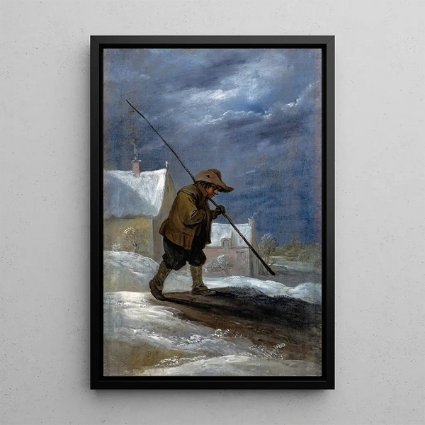 Maalauksen jäljennös Talvi-maalaus - David Teniers nuorempi