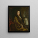 Caspar Commelinista, kirjakauppiaasta, sanomalehtien kustantajasta ja Amsterdamin virallisen historian kirjoittajasta. Amsterdamin kuvaus, 1693. - David van der Plas — kehystetty taideteos seinällä