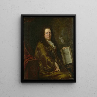David van der Plas - Portrait of Caspar Commelin bookseller newspaper publisher and author of the official history of Amsterdam Beschrijvinghe van Amsterdamof 1693.webp