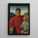 Francesco Sassetti 1421-1490 ja hänen poikansa Teodoro - Davide Ghirlandaio — kehystetty taideteos seinällä
