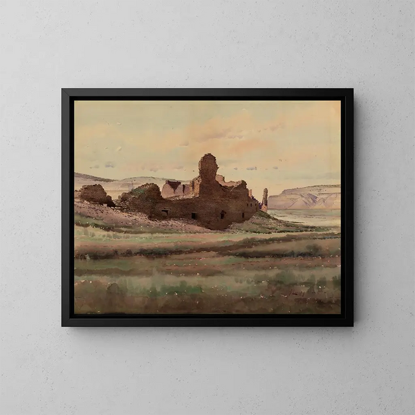 Ruines de Pueblo Bonito, Canyon de Chaco, Nouveau-Mexique - De Lancey Gill — kehystetty taideteos seinällä
