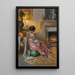 Naismaalaus viuhkalla - Delphin Enjolras — kehystetty taideteos seinällä