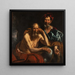 Démocrite ja Hérakleitos - Jacob Jordaens — kehystetty taideteos seinällä