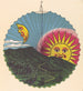 Maalauksen jäljennös Design de lanterne soleil levant - Anonyymi