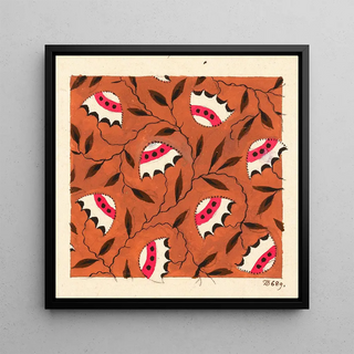 Design floral pour textile imprimé - Anonyme