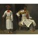 Maalauksen jäljennös Kaksi tutkimusta Calcutta-indiansista, istuen ja seisoen - Eugène Delacroix