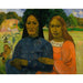 Maalauksen jäljennös Kaksi naista - Paul Gauguin