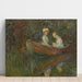 Maalauksen jäljennös Kaksi naista veneessä - Claude Monet