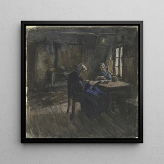 Deux femmes lisant dans une chambre - Ferdinand Balzer
