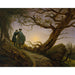 Maalauksen jäljennös Kaksi miestä katsomassa kuuta - Caspar David Friedrich