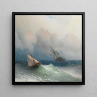 Deux navires en mer - Ivan Konstantinovich Aivazovsky