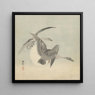Deux oies en vol - Ohara Koson