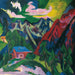 Die Klosterser Berge - Ernst Ludwig Kirchner — näkymä teoksesta