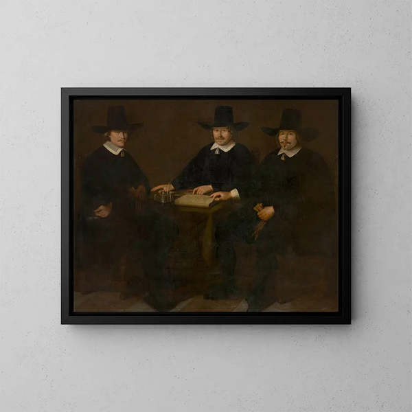 Trois régents de l'orphelinat de la ville d'Alkmaar - Dirck Metius — kehystetty taideteos seinällä