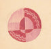 Divers petits croquis pour dessus de table incrustés Design avec motif circulaire rouge ja rosa - Winold Reiss — näkymä teoksesta