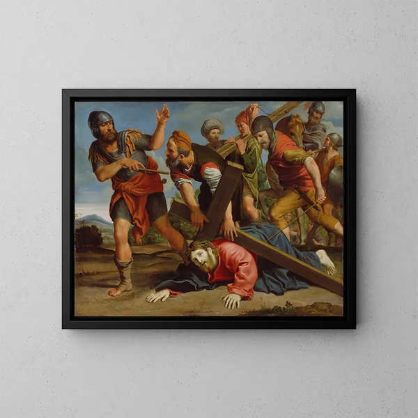 Le chemin du Calvaire - Domenichino — kehystetty taideteos seinällä
