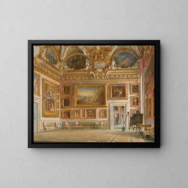 Florenceen Palazzo Pitti:n sisämaalaus, Saturnuksen sali - Domenico Caligo — kehystetty taideteos seinällä