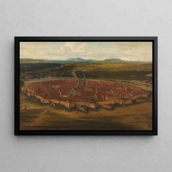 Domenico Cetto - Ansicht der Stadt Wien von der Josefstadt aus.webp