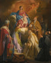Domenico Corvi - La Vierge à l'Enfant accompagnée de saints et d'évêques — näkymä teoksesta