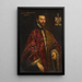 Venetsialaisen senaattorin, mahdollisesti Marc Antonio Correrin, maalaus - Domenico Tintoretto — kehystetty taideteos seinällä