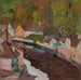 Dorf am Fluss II - Egon Schiele — näkymä teoksesta