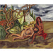 Maalauksen jäljennös Dos Desnudos en el Bosque (La Tierra Misma) - Frida Kahlo