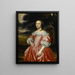 Portrait d'une dame en robe rose - École Hollandaise — kehystetty taideteos seinällä