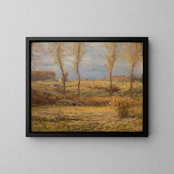 Aamupäivä marraskuussa - Dwight William Tryon — kehystetty taideteos seinällä