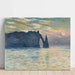 Maalauksen jäljennös Étretat auringonlasku Claude Monetilta