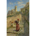 Maalauksen jäljennös Rue à Capri - E Augusto Lovatti