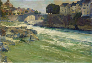 E Augusto Lovatti - The Rhine At Laufenburg.webp