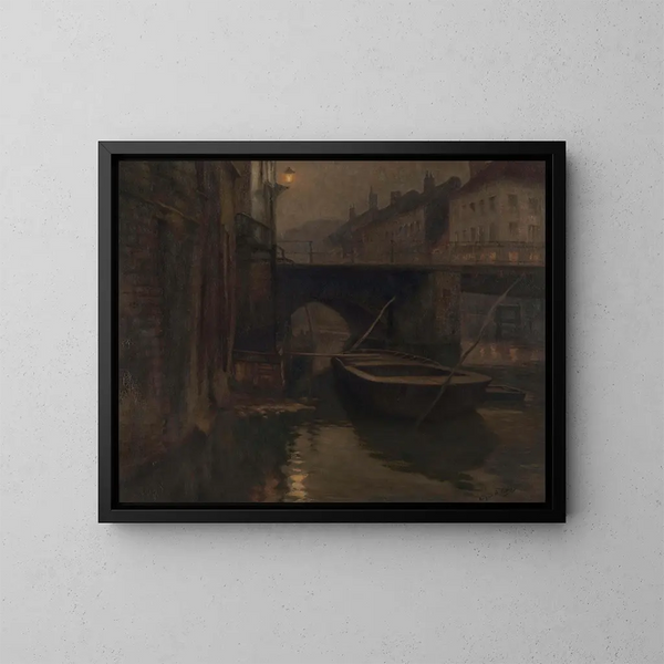 Vue du Vleeshuisbrug à Gand - Edgar Bytebier — kehystetty taideteos seinällä