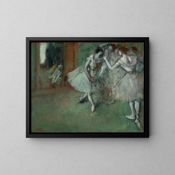 Tanssijoiden ryhmä - Edgar Degas — kehystetty taideteos seinällä
