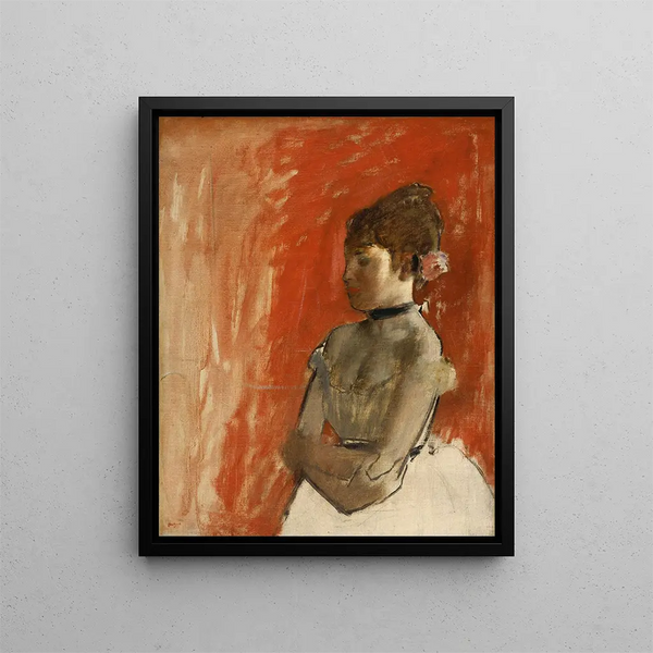 Balettitanssija ristissä käsivarsin - Edgar Degas — kehystetty taideteos seinällä