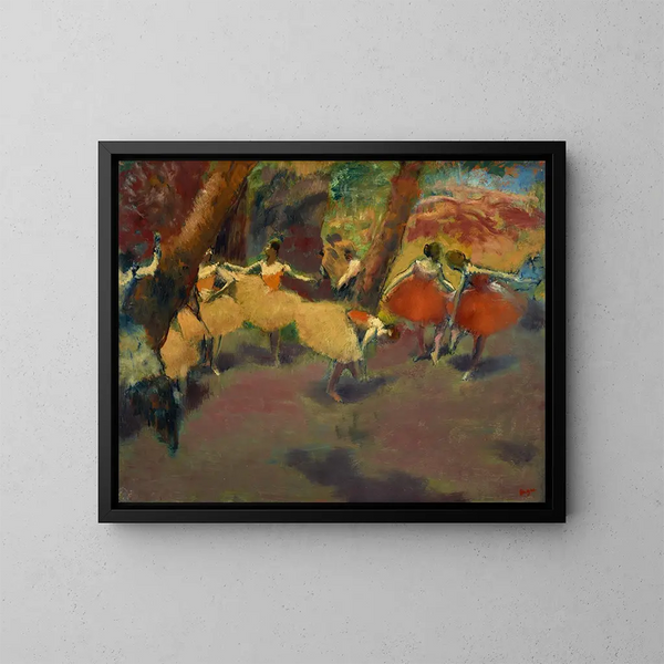 Avant la performance - Edgar Degas — kehystetty taideteos seinällä