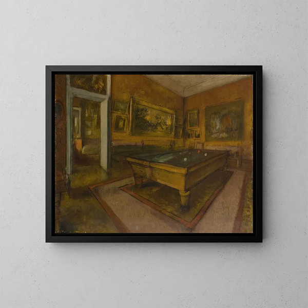 Biljardisali MnilHubert - Edgar Degas — kehystetty taideteos seinällä
