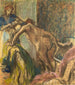 Aamiainen kylvyn jälkeen - Edgar Degas — näkymä teoksesta
