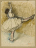 Tanssija venyttelemässä tangolla - Edgar Degas — näkymä teoksesta