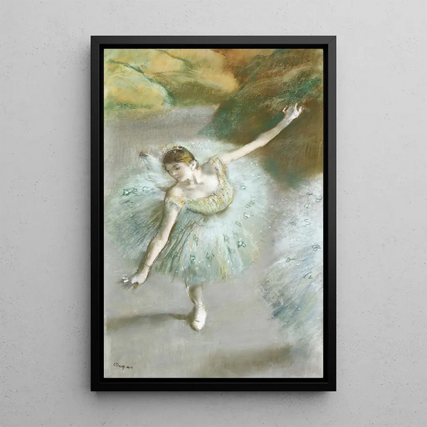 Maalauksen jäljennös Edgar Degas - Vihreä tanssija maalaus