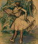 Tanssija ja viuhka - Edgar Degas — näkymä teoksesta