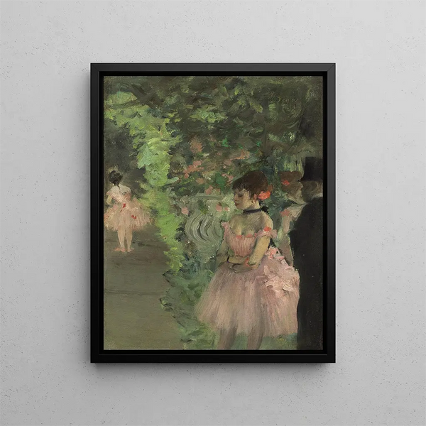 Tanssijat kulissien takana - Edgar Degas — kehystetty taideteos seinällä
