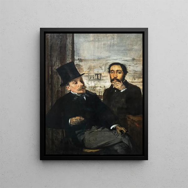 Degas ja Évariste de Valernes - Edgar Degas — kehystetty taideteos seinällä