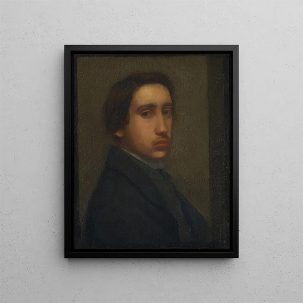Edgar Degas musta päällystakki - Edgar Degas — kehystetty taideteos seinällä