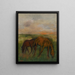 Kaksi hevosta laitumella - Edgar Degas — kehystetty taideteos seinällä
