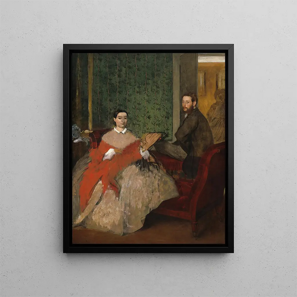 Edmondo ja Thérèse Morbilli - Edgar Degas — kehystetty taideteos seinällä