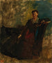 Nainen istuu sohvalla - Edgar Degas — näkymä teoksesta