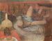 Nainen makaa alasti - Edgar Degas — näkymä teoksesta