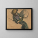 Nainen hatun kanssa - Edgar Degas — kehystetty taideteos seinällä