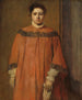 Tyttö punaisessa - Edgar Degas — näkymä teoksesta
